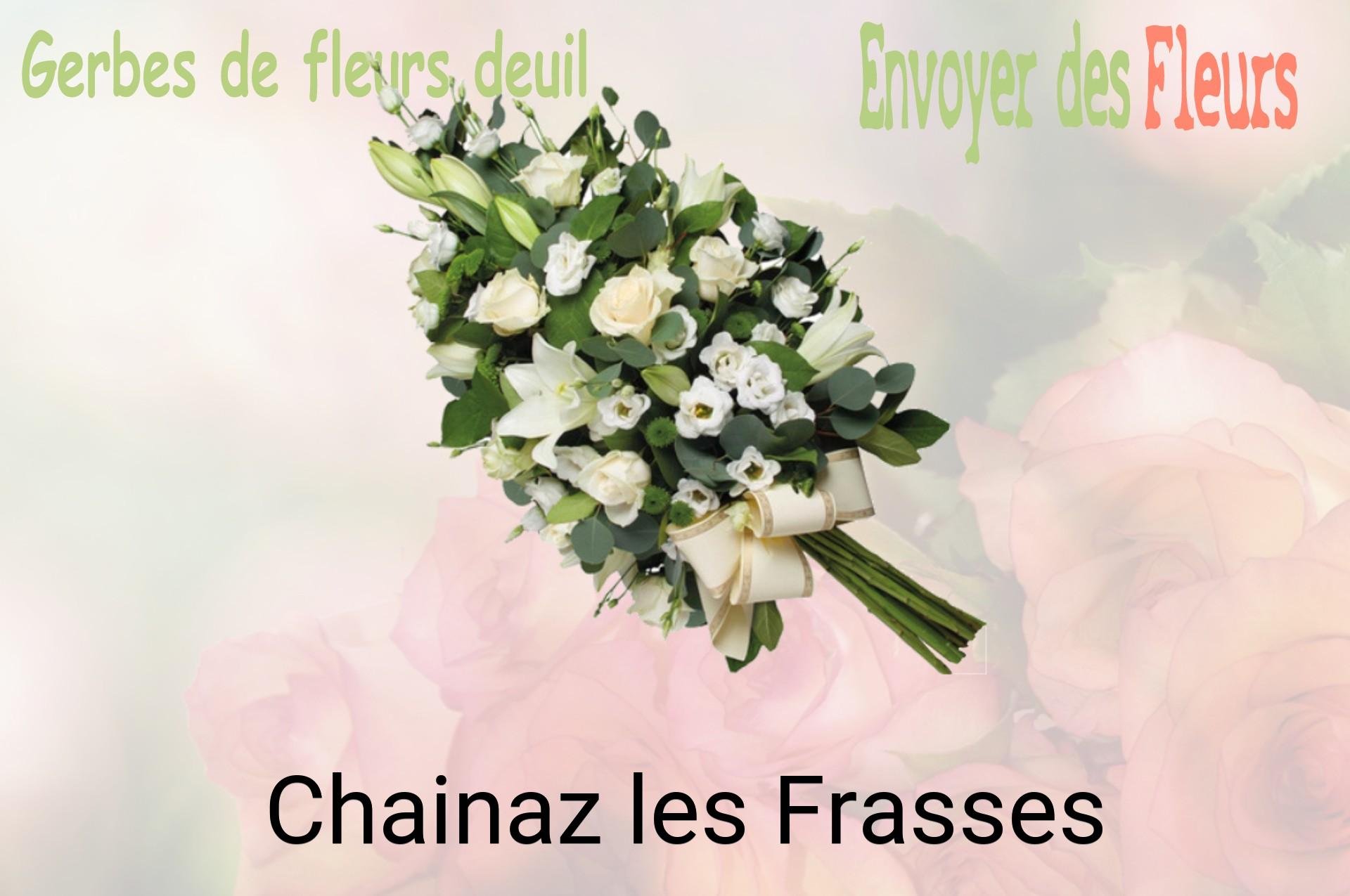 Gerbe de fleurs de deuil livrée à Chainaz-les-Frasses